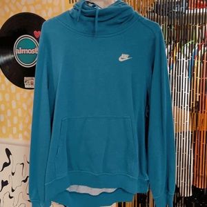 Blue Nike cowl neck hoodie